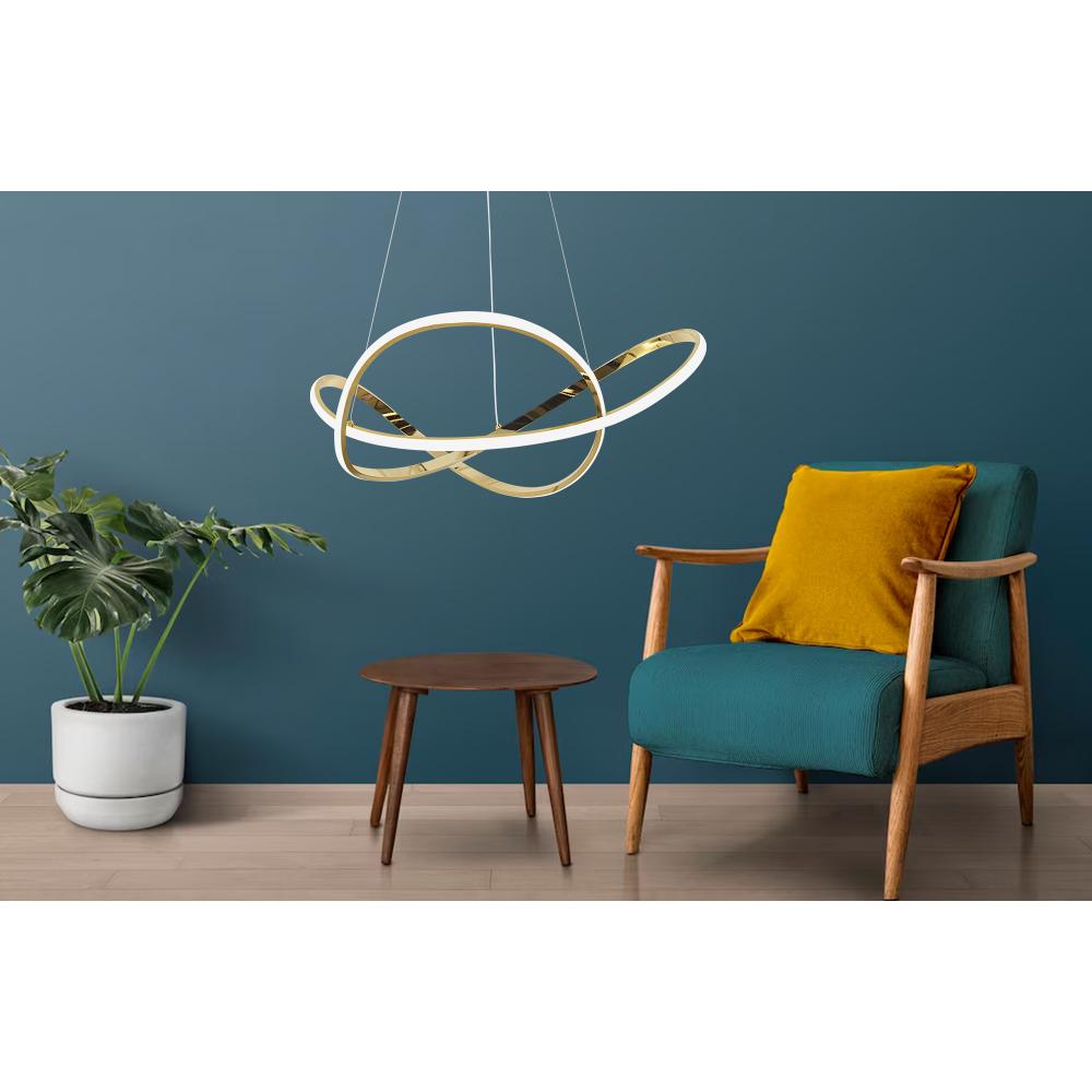 LAMPA WISZĄCA LED G078-1CP ZŁOTA