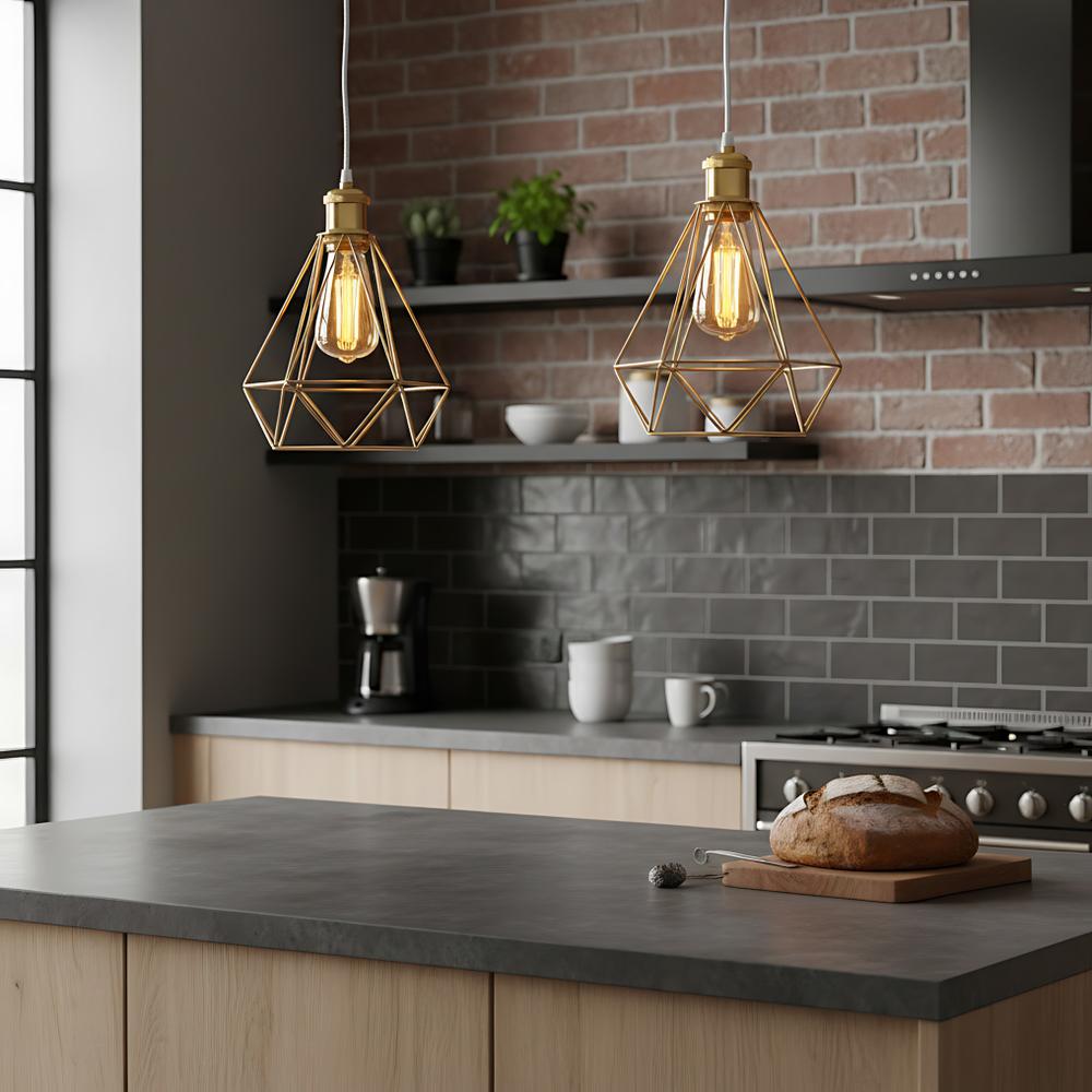 LAMPA WISZĄCA DIAMENT  392197 Jasno Złota