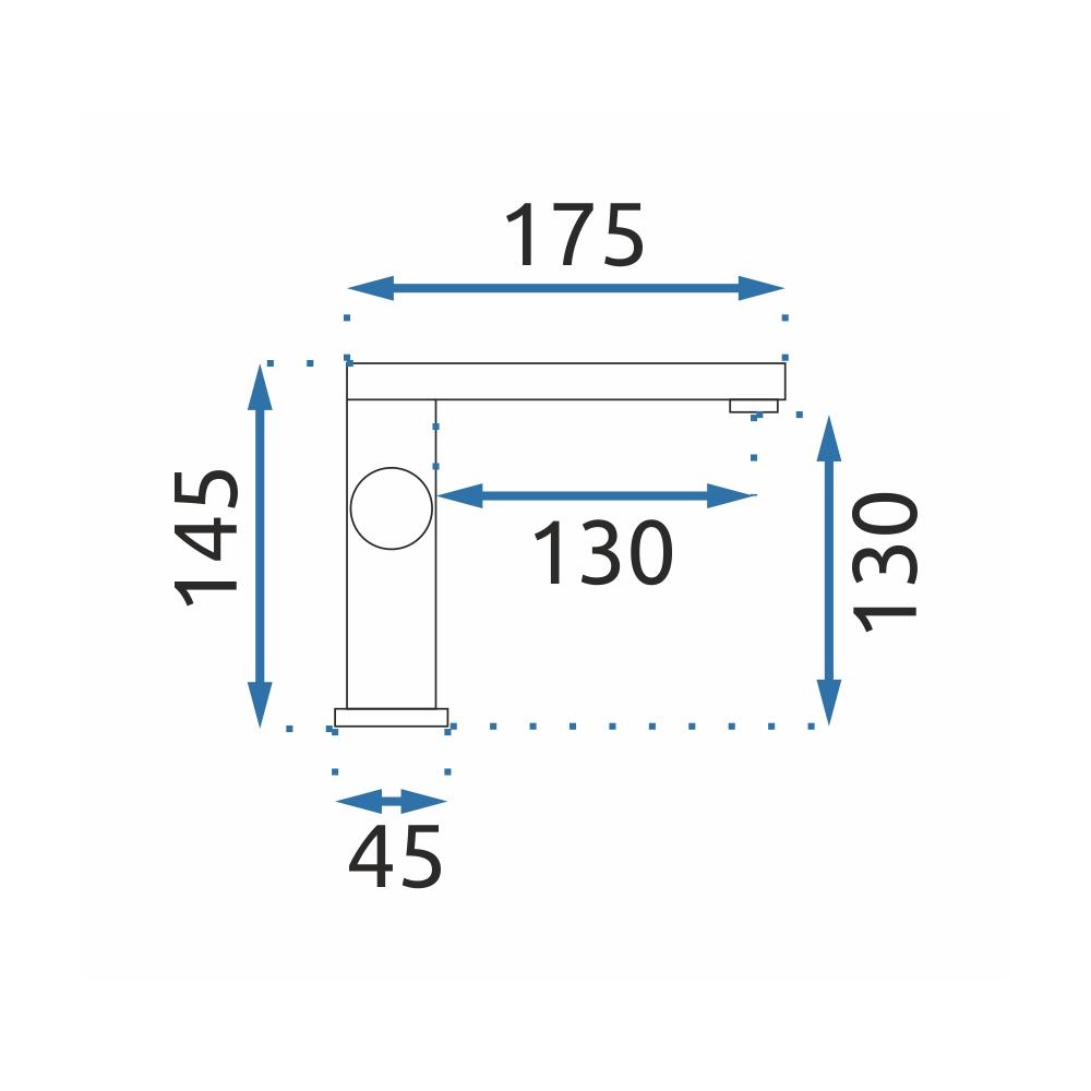 Baterie pentru baie Rea Tap Black low