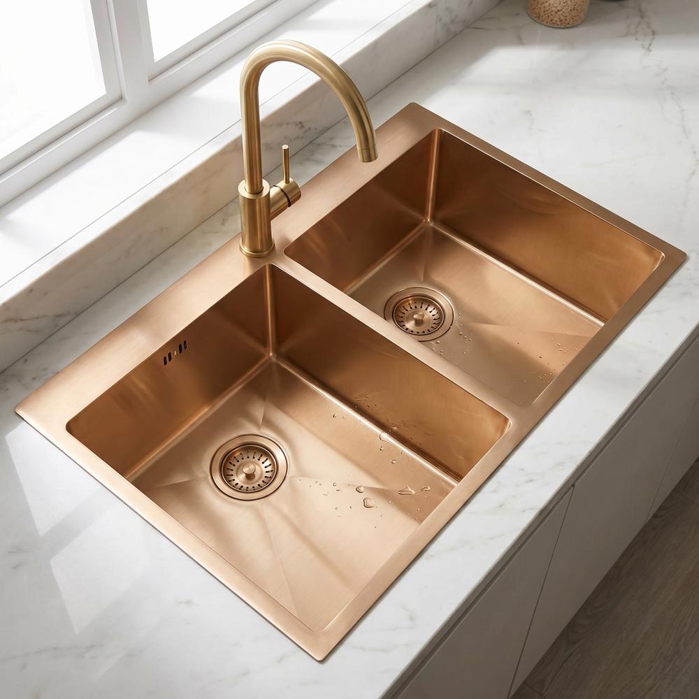 Νεροχύτης από μαύρο ατσάλι Joel BRUSH COPPER