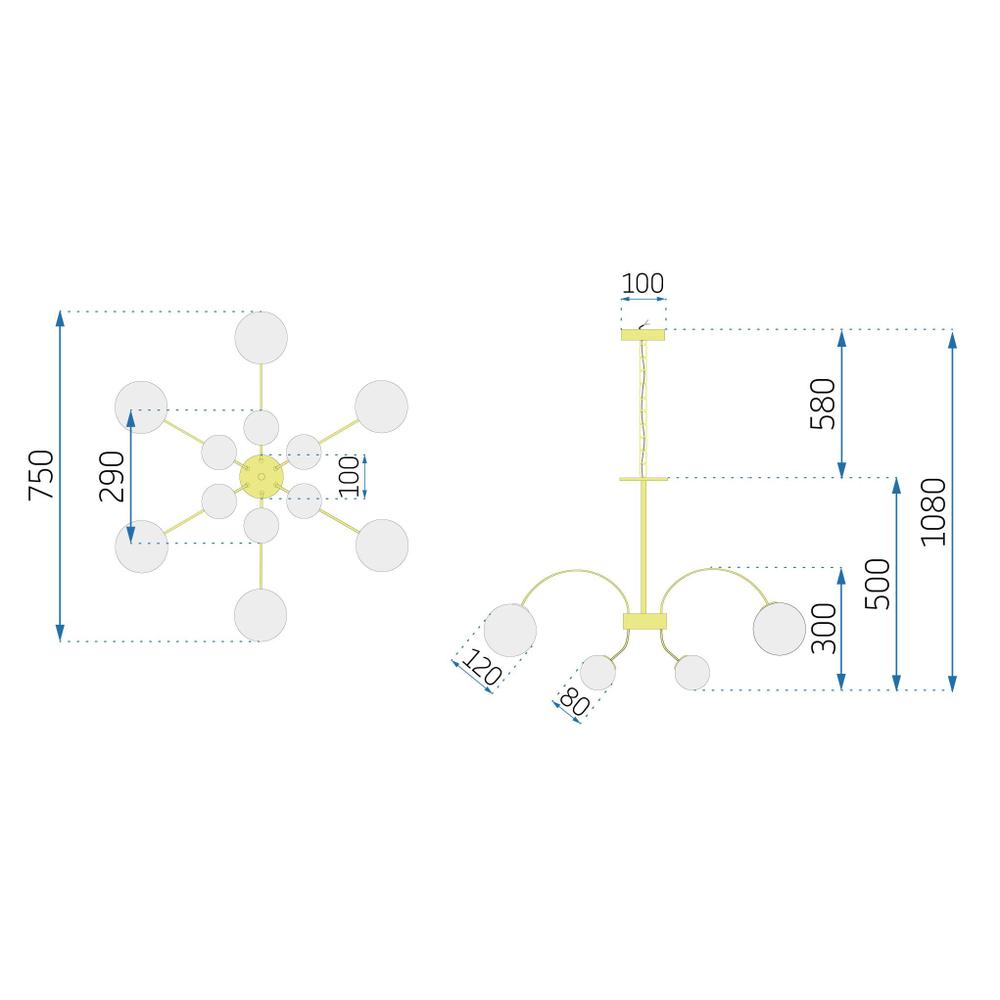 Lampe APP962-12CP GOLD