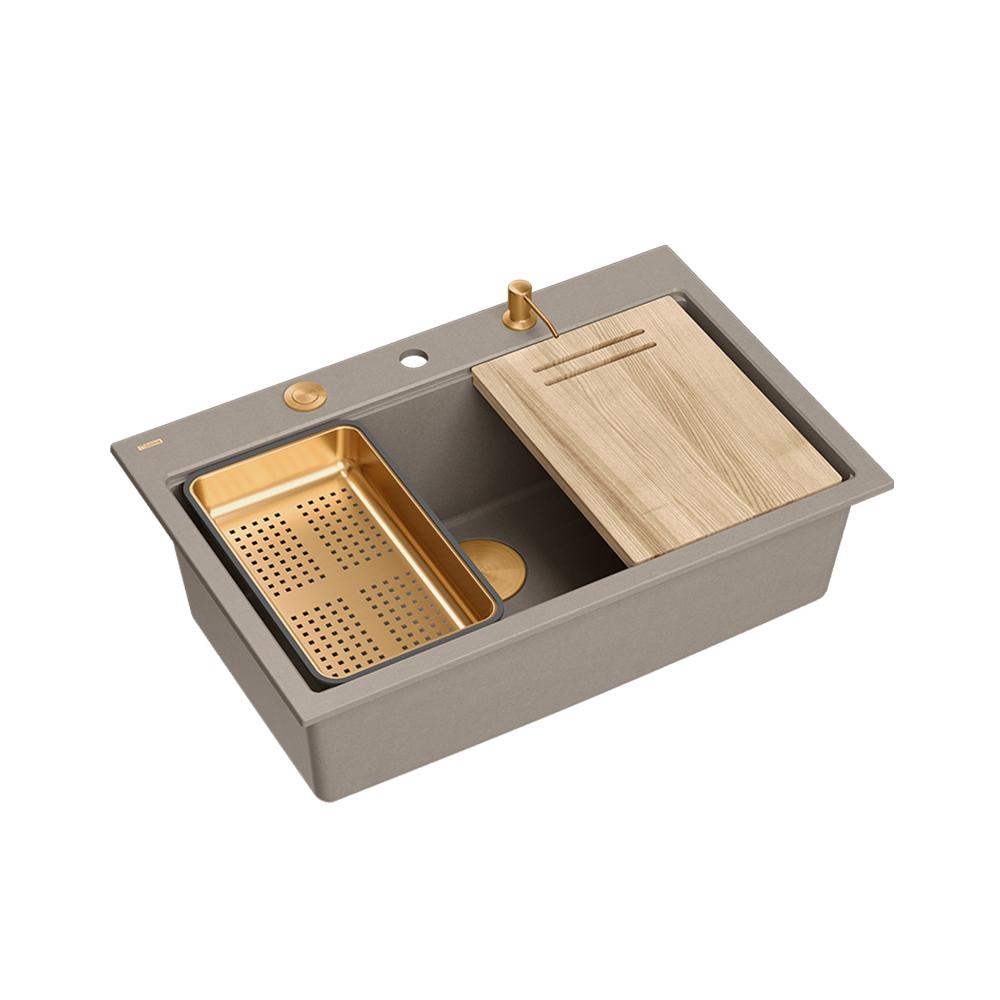 Granitspülbecken MARC 110 WORKSTATION Beige