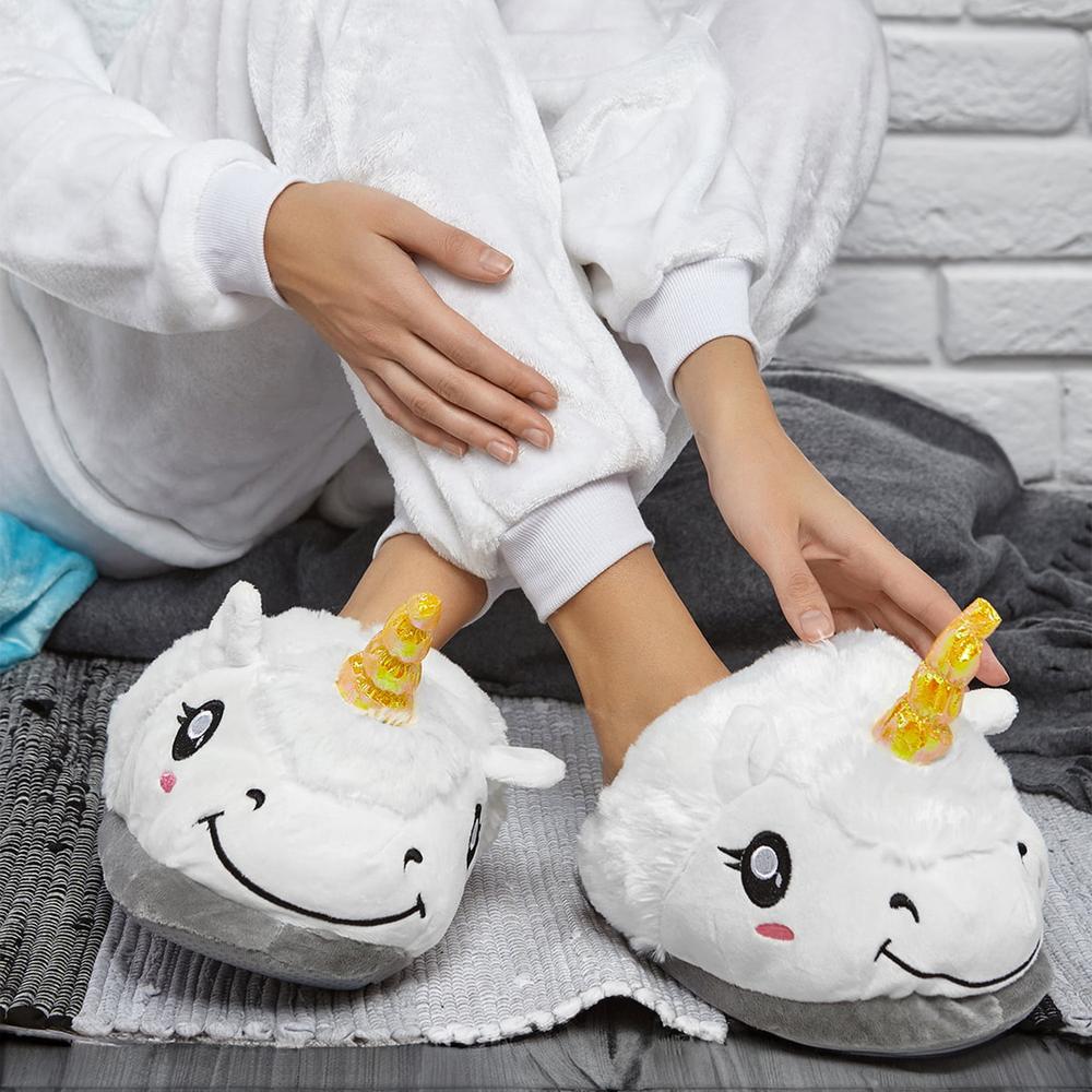 Kapcie klapki Kigurumi Pegaz biały