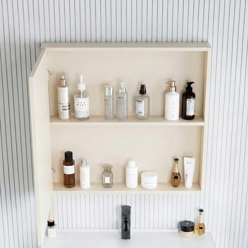 Conjunto de muebles de baño con lavabo River 60cm Creme