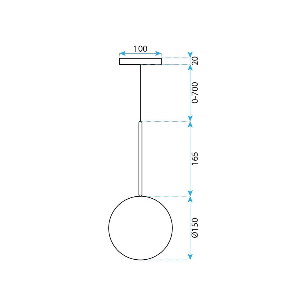 Hängelampe Kugel 15cm APP1682-1CP