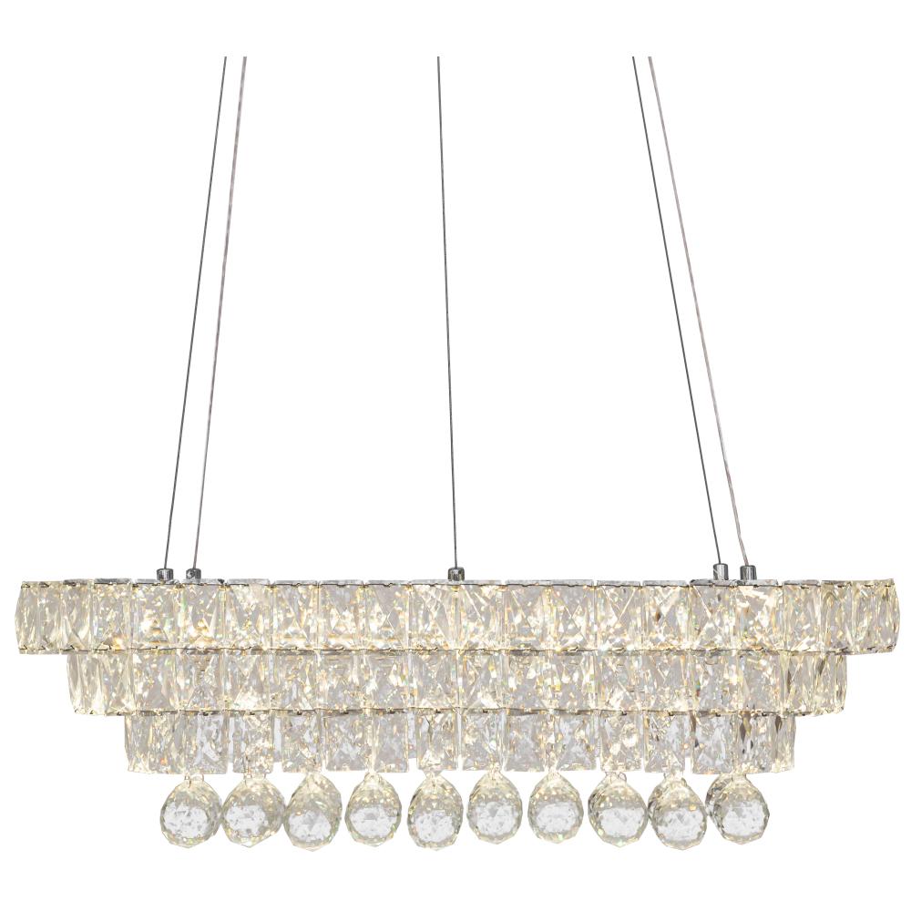 Deckenlampe  Kristall LED 102W Fernbedienung APP417-CP