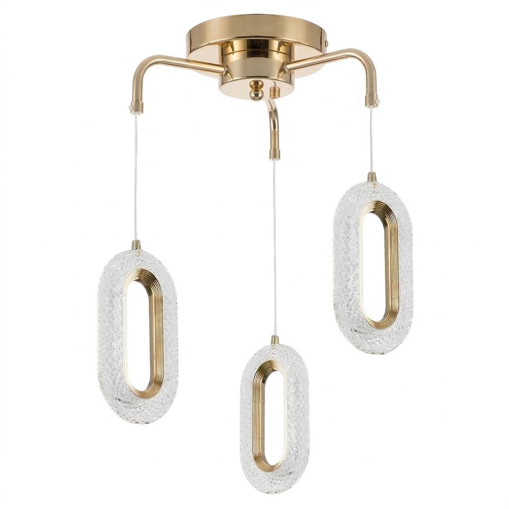 LAMPA SUFITOWA WISZĄCA LED G173-3CP ZŁOTA