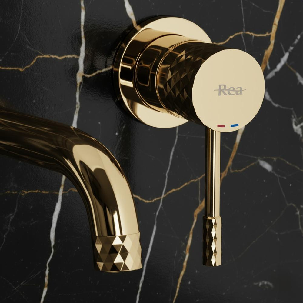 Wall Mounted faucet Rea Lungo Diamond Gold + BOX
