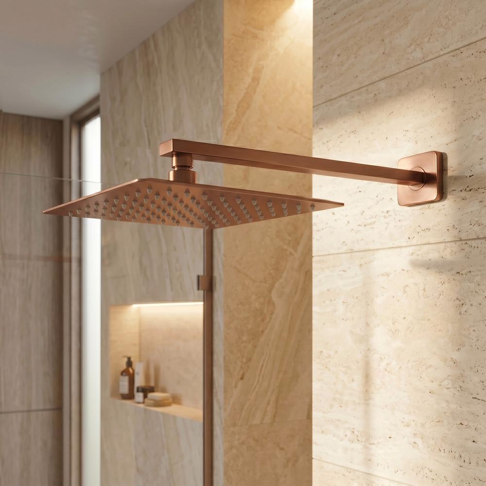 Quadratischer Duscharm REA JS-9022BRG 40cm Brush Copper