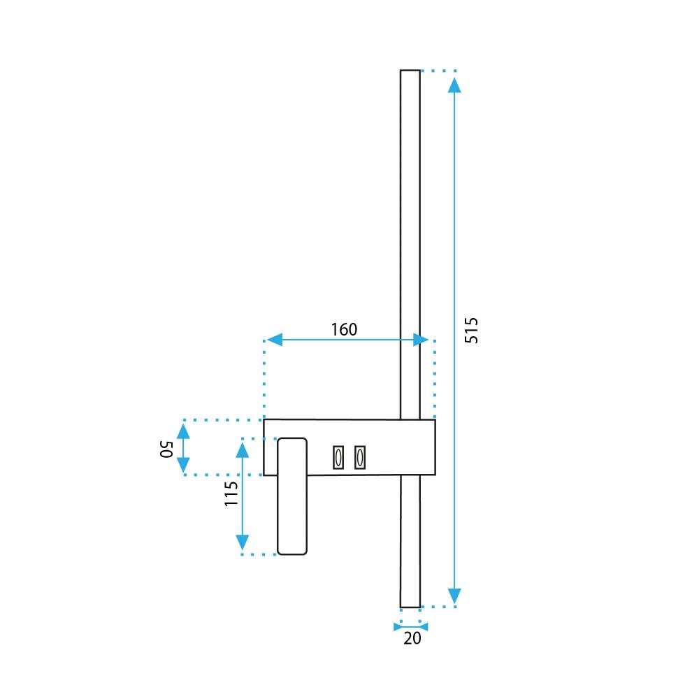 Wandlampe APP1439-2-W BLACK  GOLD LEFT