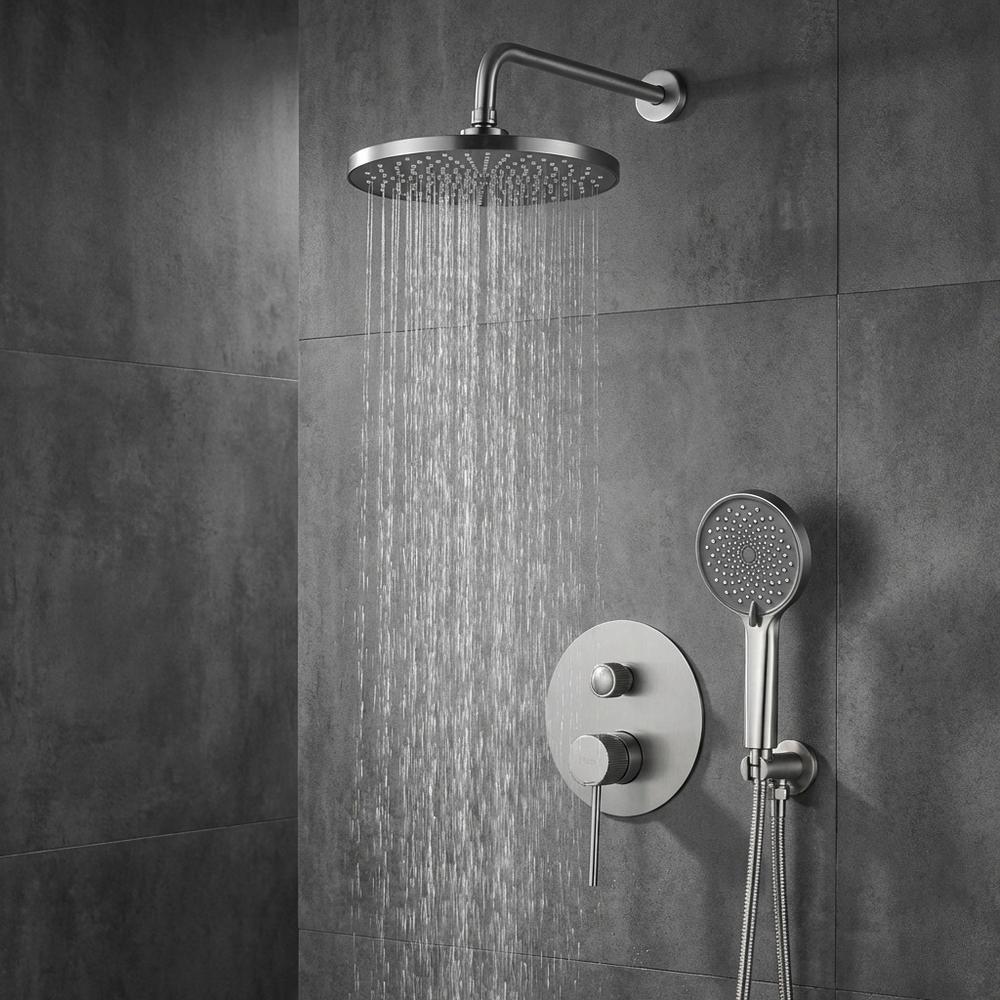 Душевой комплект Rea Lungo Stripe Nickel Brush + BOX