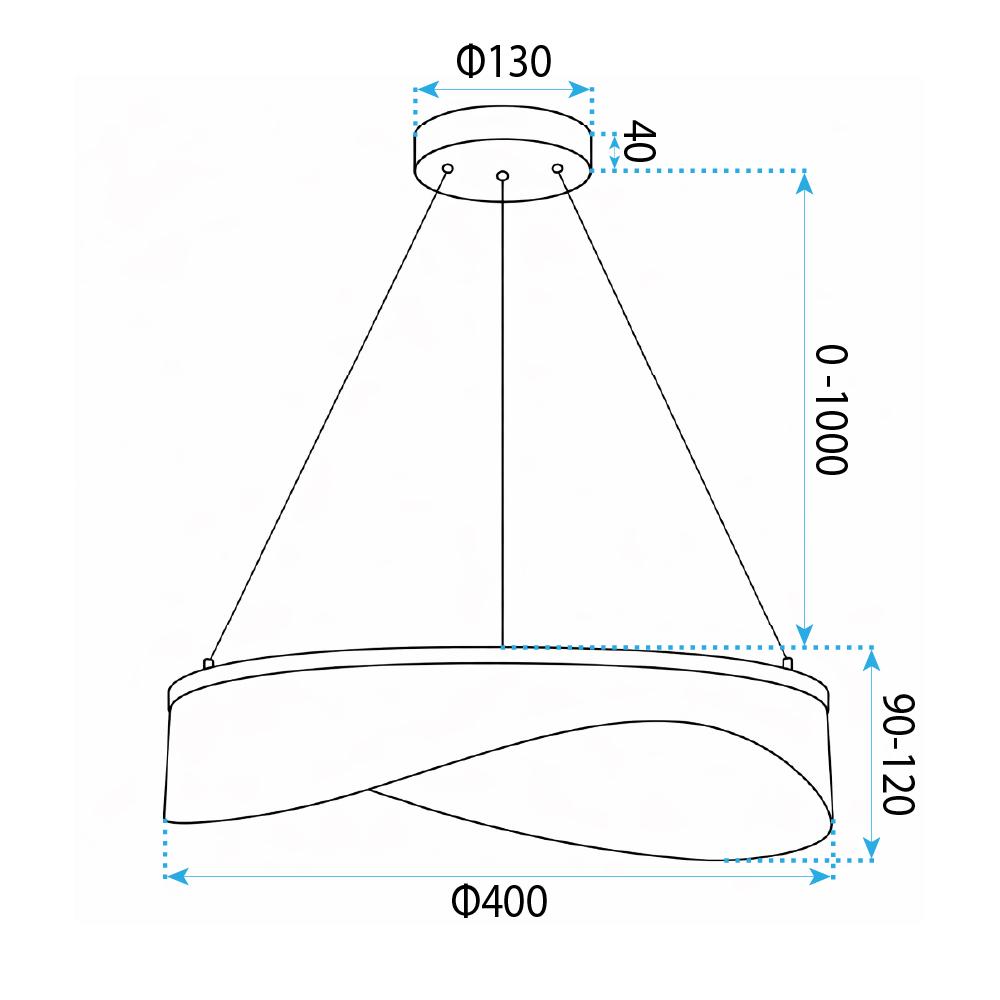 LAMPA SUFITOWA WISZĄCA G144-CP 40 ZŁOTA