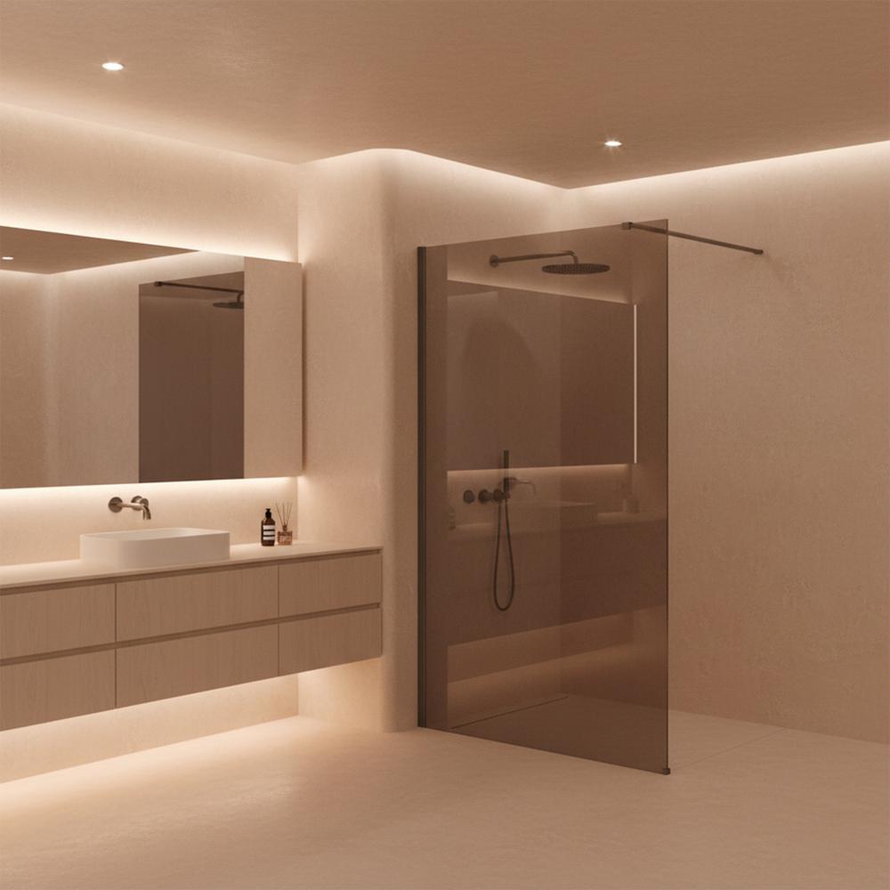 Stena za prhanje Rea Flexi Brown / Titan 120