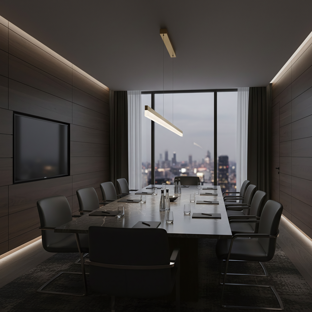 Deckenleuchte LED APP1694-CP 120 cm Brush Gold