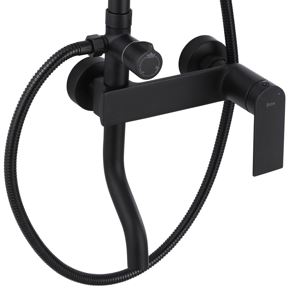 Zuhanyszett REA STORM BLACK MATT