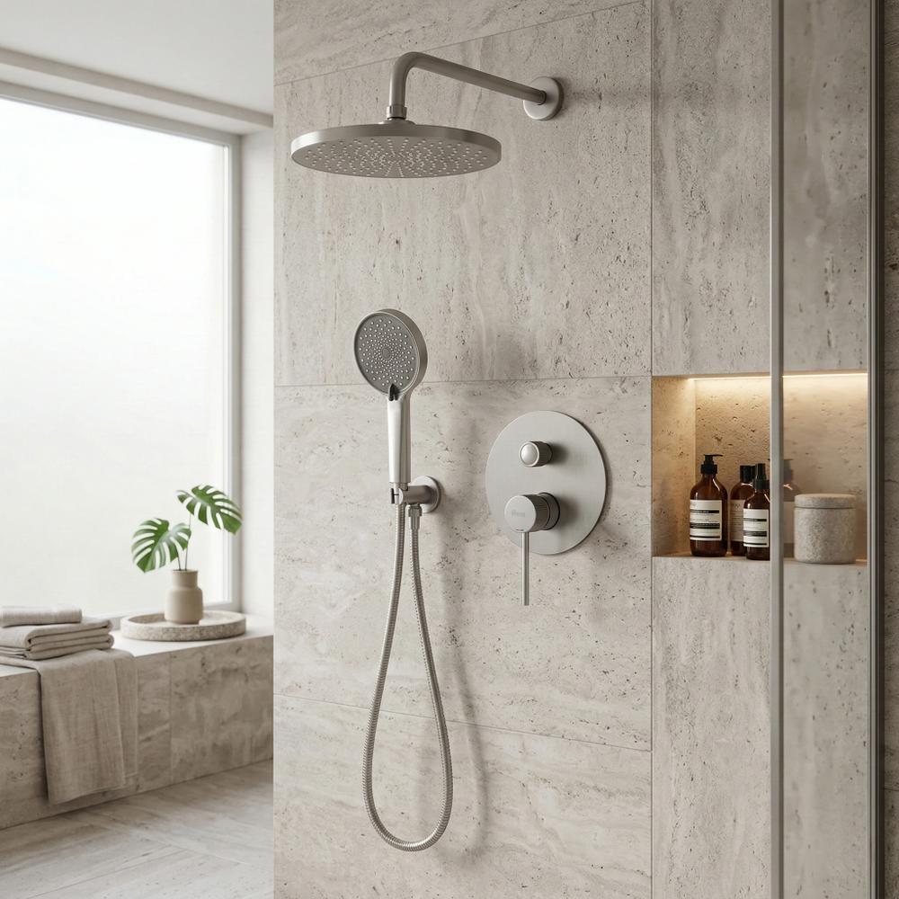 Душевой комплект Rea Lungo Stripe Nickel Brush + BOX