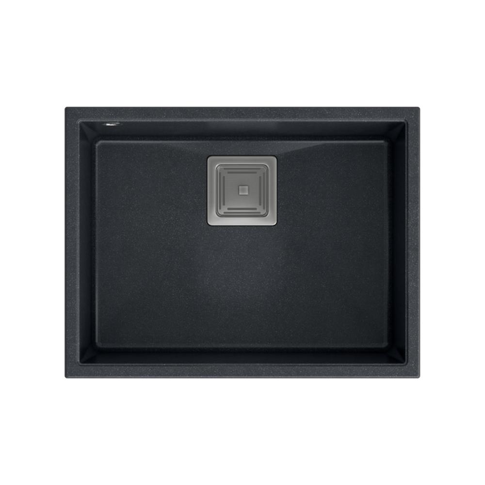 гранитная мойка DAVID 50 Black Metallic