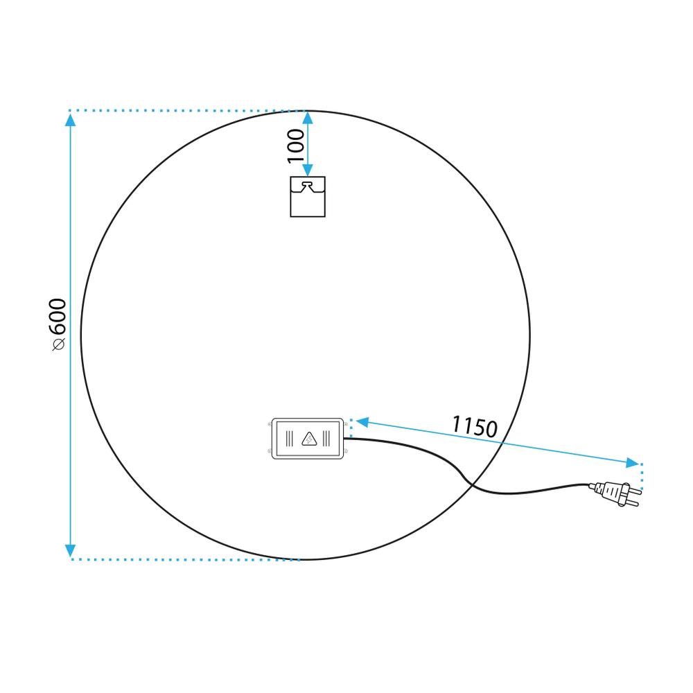 Lustro ścienne LED SOFT 60