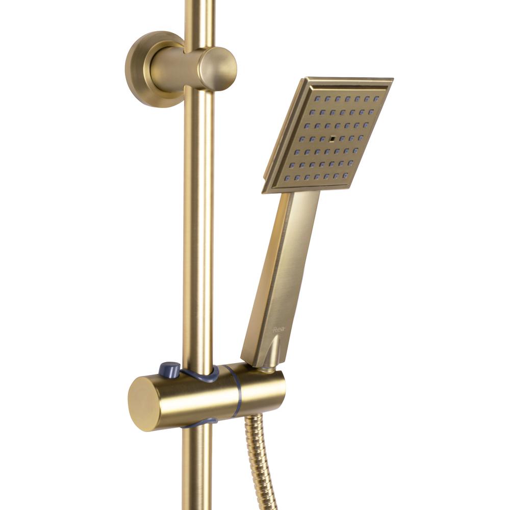 REA Bravo zelta matēts dušas komplekts