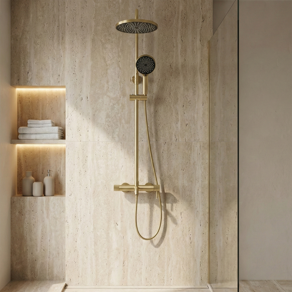 Rea Lungo Stripe Gold Nickel dušo komplektas