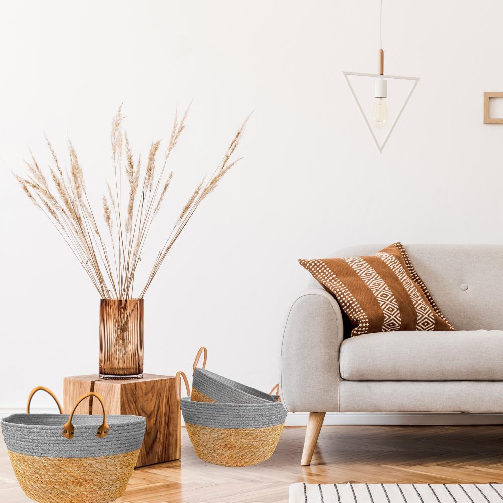 Zestaw 3szt Koszy Naturalnych BOHO 223K16
