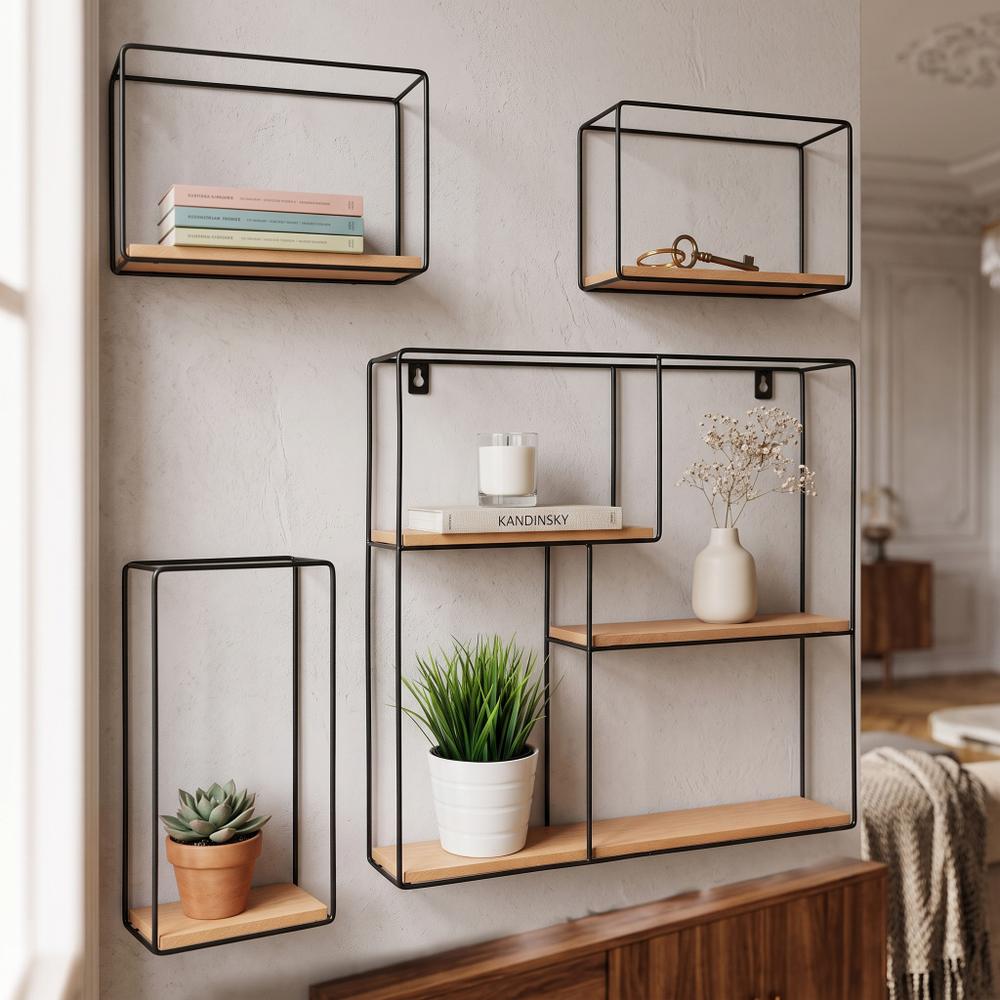 Zestaw 4 półek ściennych LOFT Metalowe Industrial CFZL-TSF011