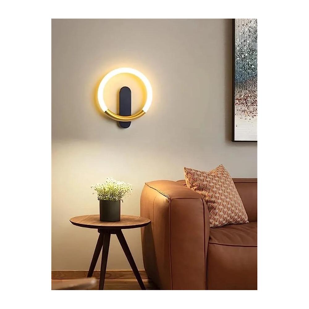 WANDLEUCHTE LED LHJ068-W C BRUSH GOLD/BLACK