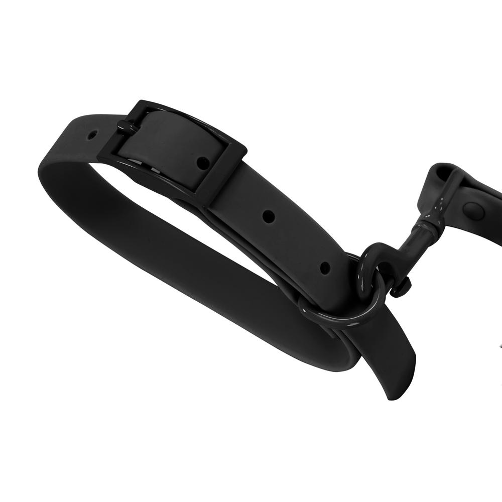 Smycz i obroża dla psa PJ-075 czarna L