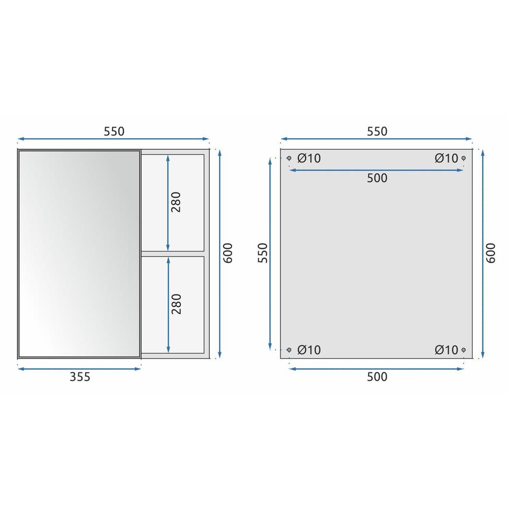 Conjunto de móveis de banheiro Astor 60cm Grey