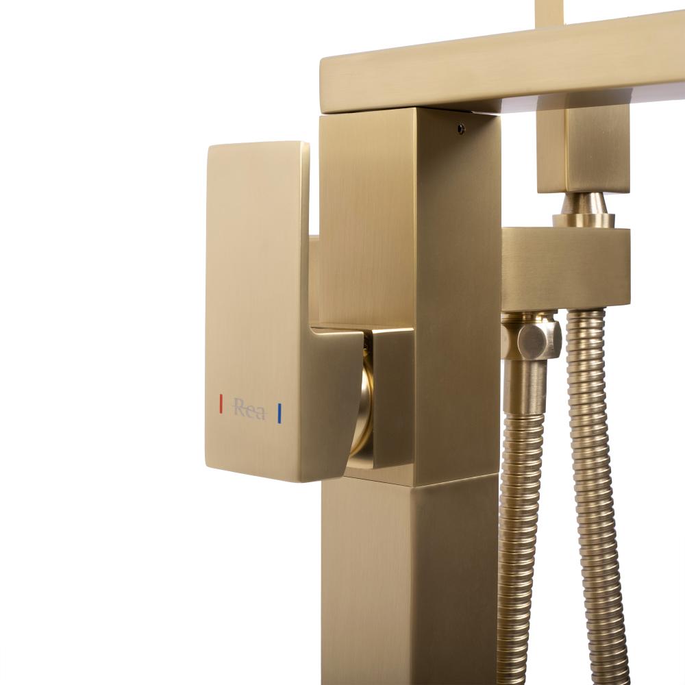 Szabadon álló padló csaptelep Rea TERY Gold Brush