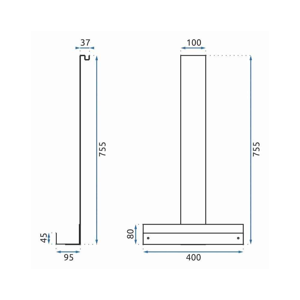 Półka łazienkowa TORI Black