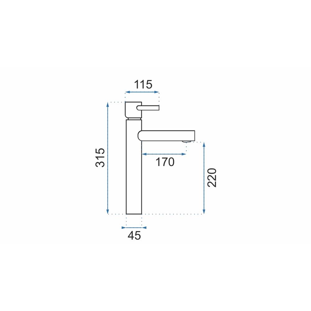 Rubinetto da bagno Rea Tess High Black