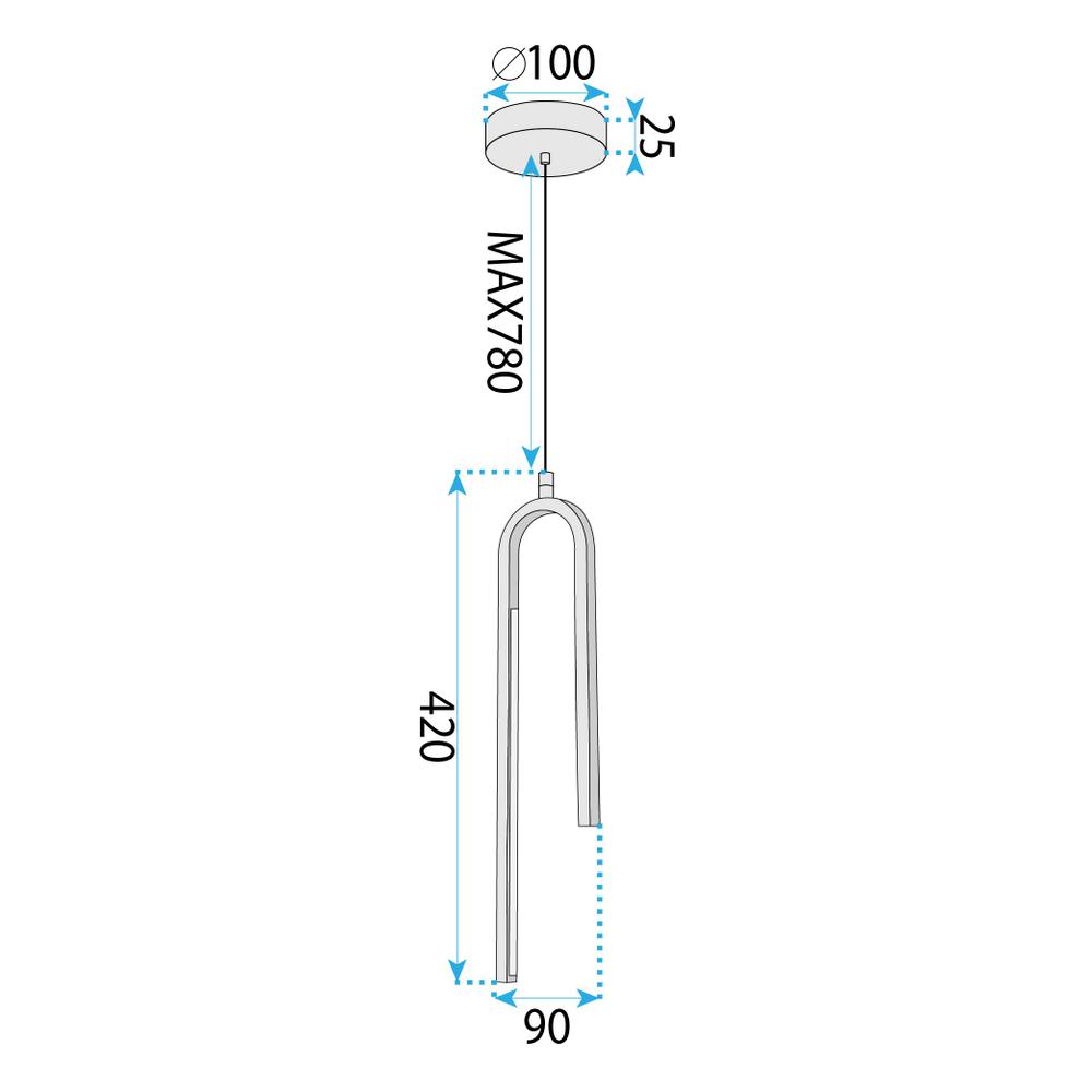 Лампа LED APP1803-CP Brush Gold