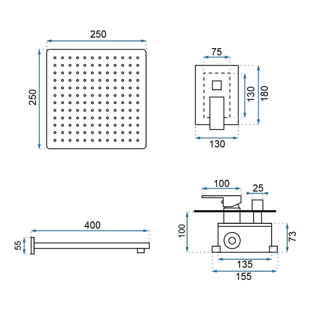 Zuhanyszett FENIX CHROME
