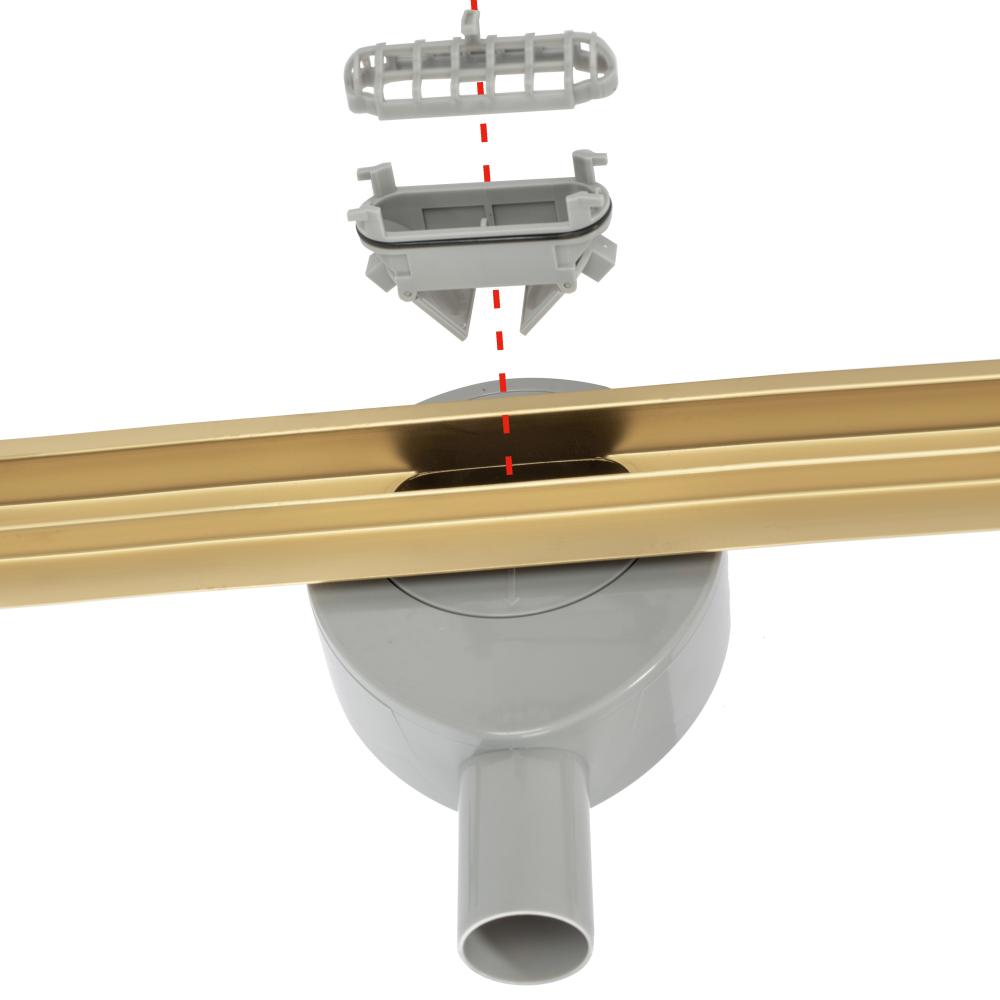 Трап для душа Rea Neo Slim Mirror Gold Pro 90