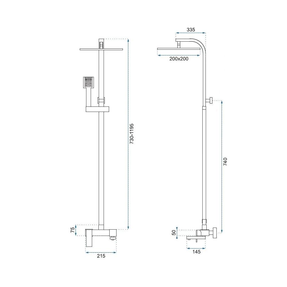 Σετ ντους με στόμιο Rea Navaro