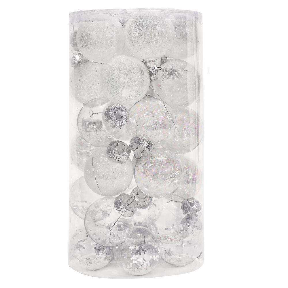 Bombki Choinkowe białe 30szt. sysd1688-057