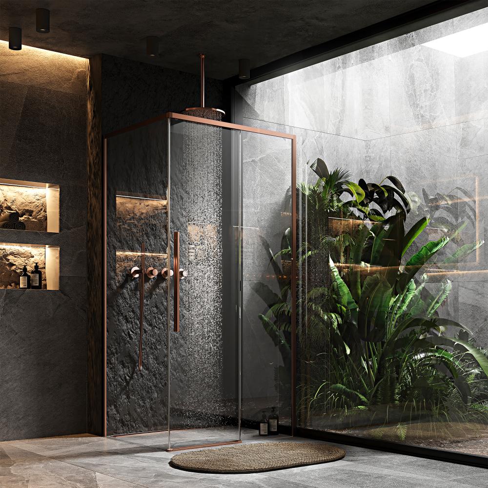 Duschkabine SOLAR Copper Brush 120x90