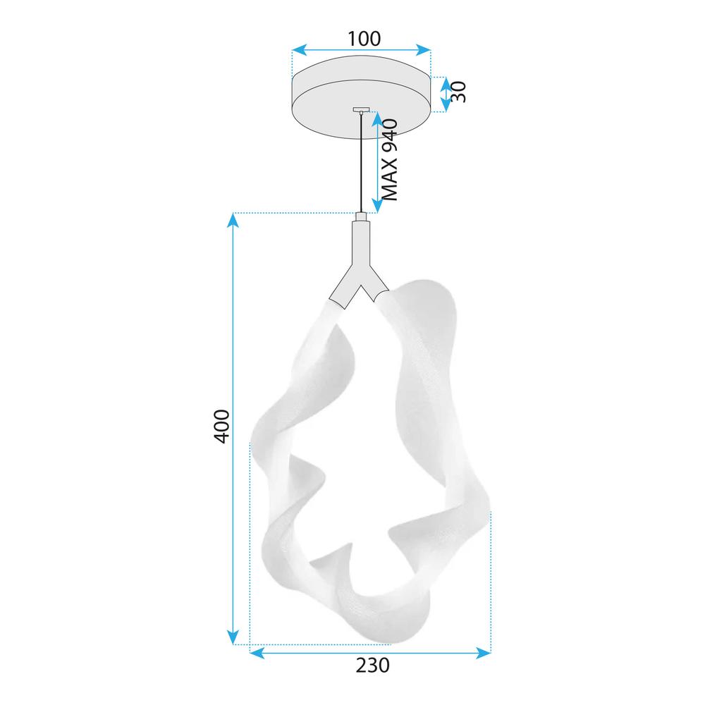 Lampe LED G013-1CP WHITE/GOLD