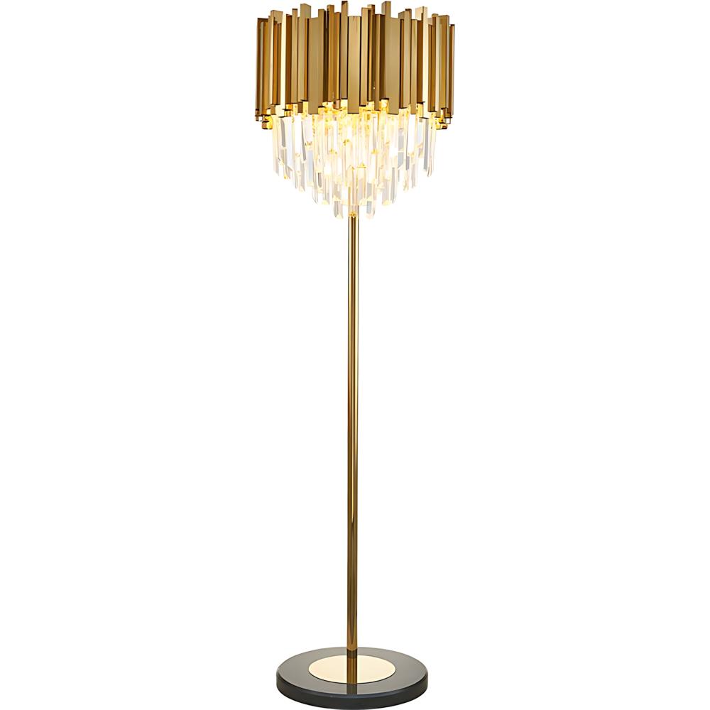 Lampa Stojąca Podłogowa APP1717-3F Złota