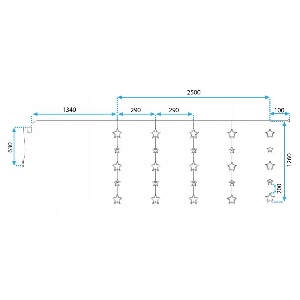 Kurtyna LED z Pilotem (CD005)