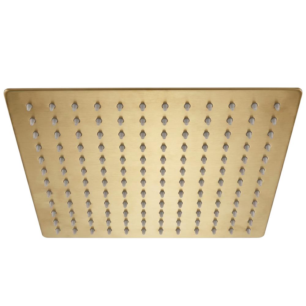 Kvadrātveida dušas galva JS-P015BG 30cm Brush Gold
