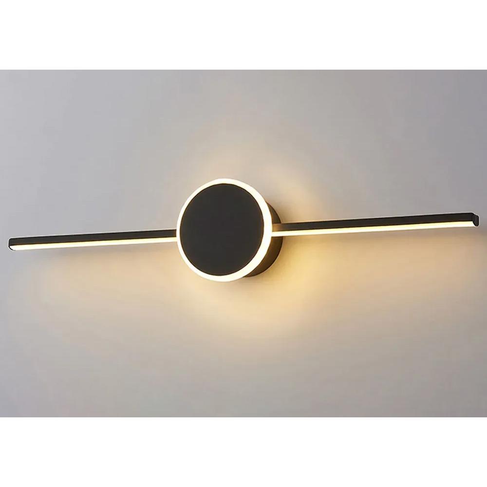KINKIET ŁAZIENKOWY LED ROUND BLACK 40CM APP848-1W