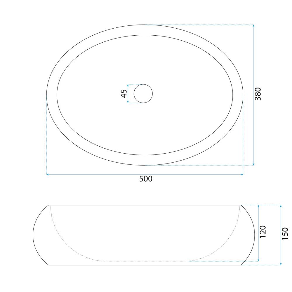 Aufsatzwaschbecken Rea Mika Black