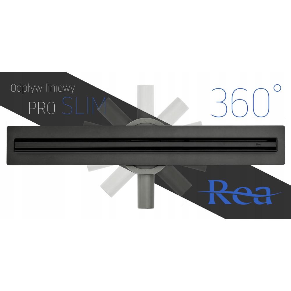 REA NEO SLIM PRO Linear Drain Black 100