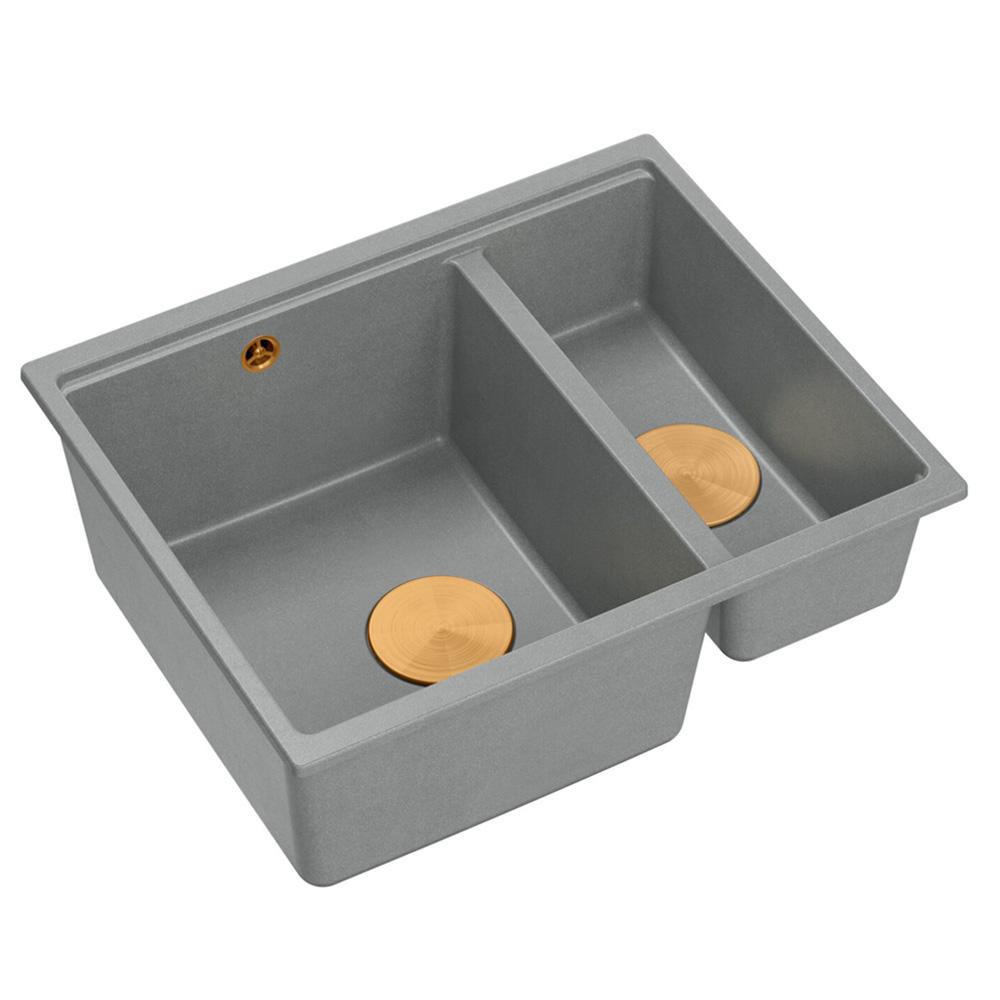 granīta izlietne Logan 150 Grey Metallic