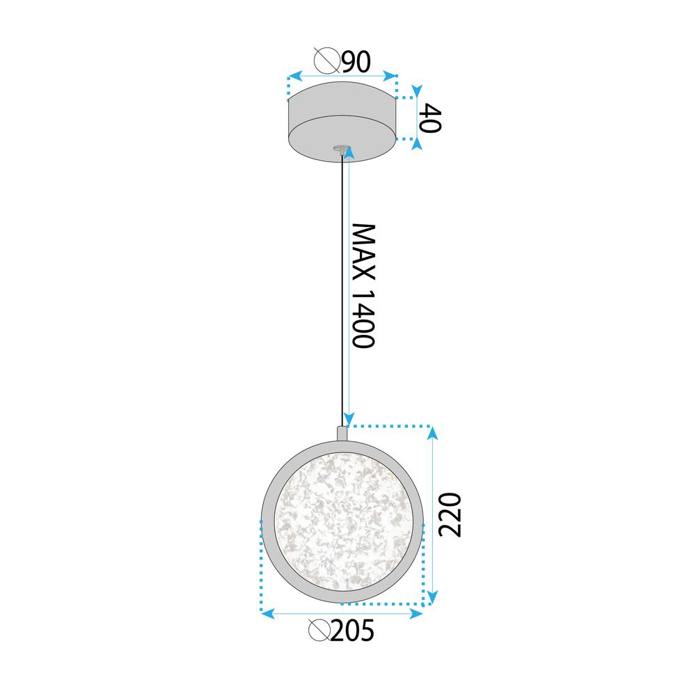 Kristall-Hängelampe LED LHJ100-1CP Złota
