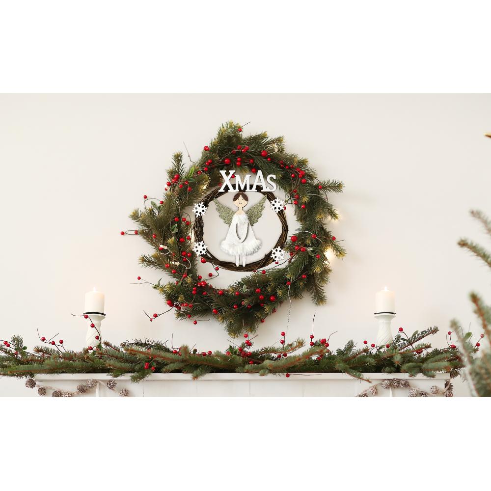 Dekoracja świąteczna okrągła 16 cm KL-21X15