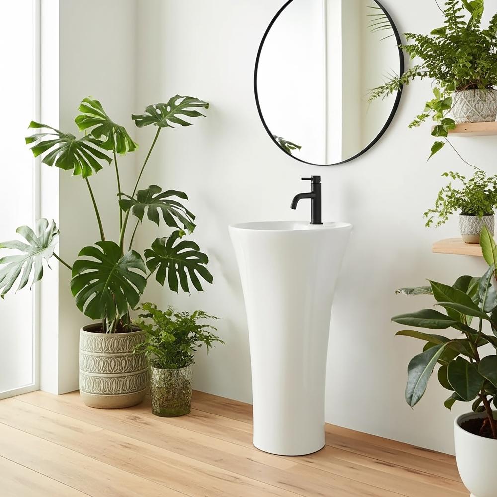 Freestanding ceramic basin AGNES