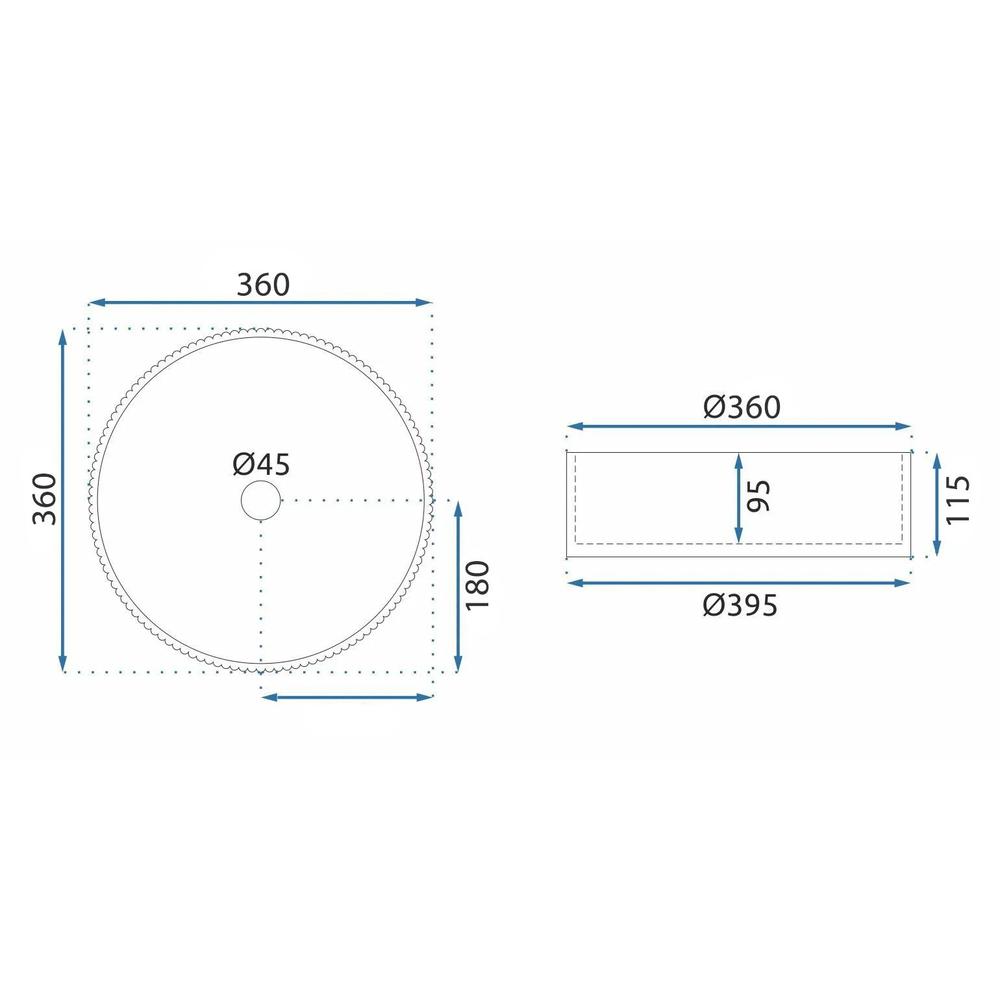 Umywalka nablatowa Rea Suri Brown